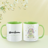 Pinselstift Bunte Keramiktasse mit Wunschgrafik