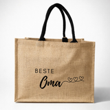 Jutetasche - Einkaufstasche mit Wunschspruch