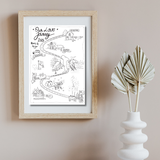 MAP OF US – Personalisiertes Familienbild / Jahresbild Paar / Jahresbild Familie