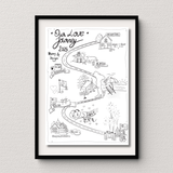 MAP OF US – Personalisiertes Familienbild / Jahresbild Paar / Jahresbild Familie