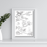 MAP OF US – Personalisiertes Familienbild / Jahresbild Paar / Jahresbild Familie