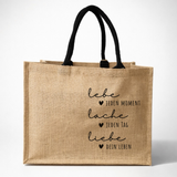 Jutetasche - Einkaufstasche mit Wunschspruch