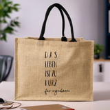Jutetasche - Einkaufstasche mit Wunschspruch