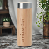 Teeflasche, Thermosflasche Edelstahl Geschenk Berge, Camping