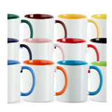 Bunte Tasse mit Pinselstift Motiven mit Minitablett - Mix & Match