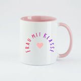 Bunte Keramiktasse für PädagogInnen - personalisiert
