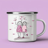 Personalisierte Emaille-Tasse I Das besondere Geschenk für Camper, Hochzeiten und echte Freundschaften