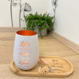 Personalisiertes Windlicht aus Glas mit Wunschtext