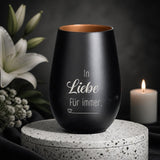 Personalisiertes Trauerlicht mit Wunschname | Erinnerungslicht aus Glas