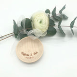 Personalisierte Ringschale, Schmuckschale, Hochzeitsgeschenk, lasergraviert, gedrechselt, 100% handmade with Love