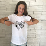 Mädchen T-Shirt weiß aus Bio-Baumwolle