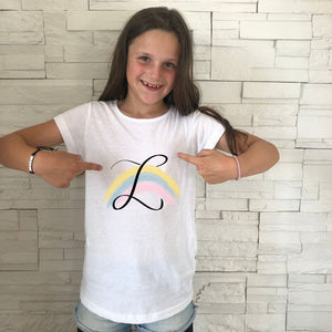 Mädchen T-Shirt aus Bio-Baumwolle „Regenbogen“