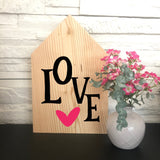 Holzdekohaus „love family“
