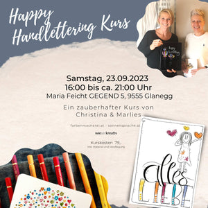 Happy Handlettering Kurs mit Marlies & Christina 23.9.2023