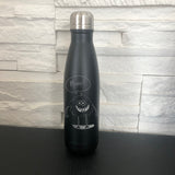 Trinkflasche, Thermosflasche aus Edelstahl in BLAU mit Wunschgrafik